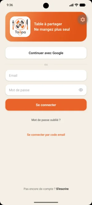 Aperçu de l'application Taàpa