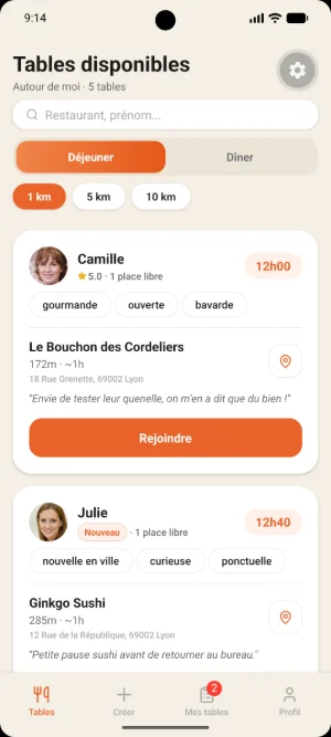 Aperçu de l'application Taàpa