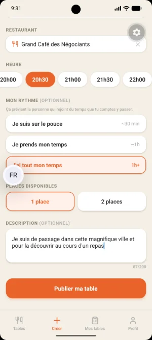 Aperçu de l'application Taàpa